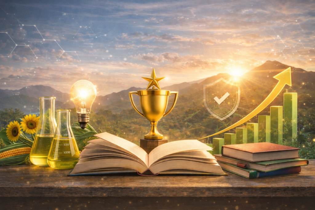 A journey of knowledge in the light of sunset