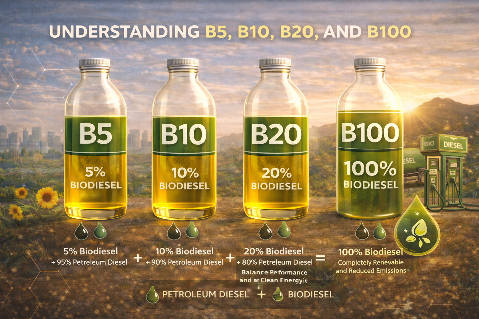 Biodiesel Blend Ratios Explained: B5, B10, B20, B100 Meaning in India